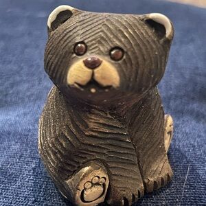 Artesania Riconada Hand Carved Baby Bear from Uruguay